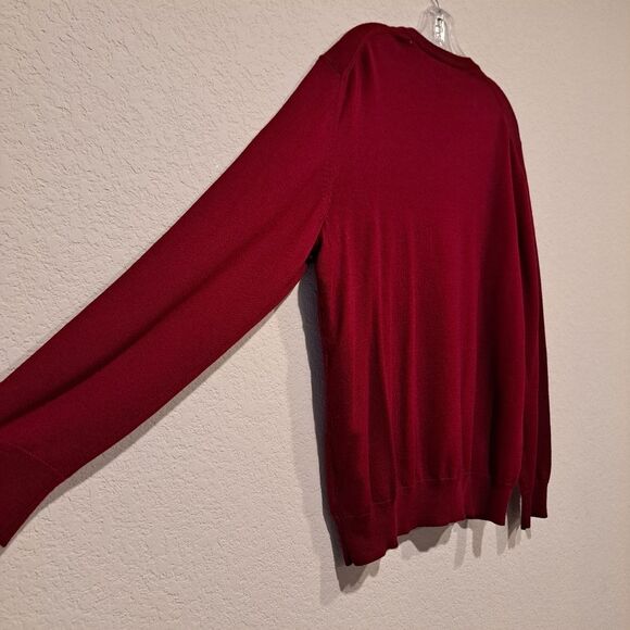 JoS. A Bank Traveler 100% Merino Wool V-neck Sweater Lightweight sz L New! as is - Picture 8 of 13